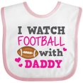 thumbnail image 3 of Inktastic I Watch Football with My Daddy Boys or Girls Baby Bib, 3 of 4