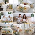 thumbnail image 5 of 3 Piece Sunflower Duvet Cover Set Queen Size, Microfiber Comforter/Quilt Cover with Corner Ties and 2 Pillowcases, Spring Floral Summer Botanical Farmhouse All Season Soft Bedding with Zipper Closure, 5 of 8