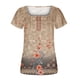 thumbnail image 4 of Fiudx Ofertas Flash Artículos En Oferta Blusa Holgada de Manga Corta Informal con Estampado a La Moda para Mujer, 4 of 4
