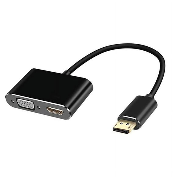 DP to -Compatible to VGA 2-In-1 Docking Station Aluminum Alloy HUB for PC Hosting Laptop Display Docking Station