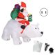 thumbnail image 2 of Juguete Inflable de Navidad Con Decoración de Oso Polar de Papá Noel Con Luz Led Para Fiesta en El Jardín, 2 of 7