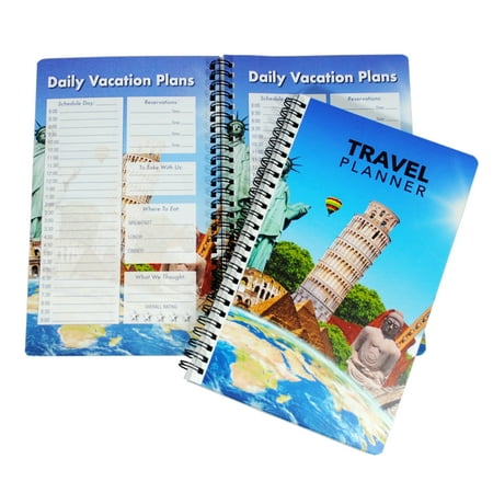 Travel Planner and Scrapbook, 3 Trips, 15 Page Protectors, Wire