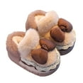 thumbnail image 5 of BOBOGOJP Toddler Kids Slippers Girls Boys House Shoes Winter Slippers Plush Warm Soft with Cute Cartoon Design Indoor Shoes Brown for Size 10, 5 of 5