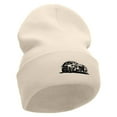 thumbnail image 4 of Luxury Car Embroidered 12 Inch Long Knitted Beanie - Birch OSFM, 4 of 5