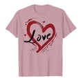 thumbnail image 5 of felwors Valentines Shirts for Women: Cute Love Heart Shirt Valentine T Shirt Red Short Sleeve Casual Hearts Tops(Pink, XXXL), 5 of 6