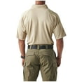 thumbnail image 3 of 5.11 Work Gear Men's Performance Short Sleeve Polo Shirt, Moisture-Wicking Polyester, Silver Tan, Large, Style 71049, 3 of 8