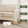 thumbnail image 4 of 68" Lounge Sofa, Corduroy Fabric, Mid-Century Modern Sofa with Spring Cushions for Living Room, Bedroom, Office, 4 of 7