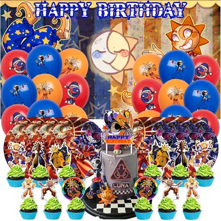 Sundrop boss Party Supplies Cake Topper Paper Plates Banner Decor Tableware Balloons Birthday Decorations