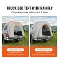 thumbnail image 5 of VEVOR Truck Tent 6.4'-6.7' Waterproof Spacious Pickup Truck Bed Tent with Rainfly Carry Bag for Camping Traveling Outdoor, 5 of 10
