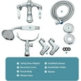 thumbnail image 2 of TVTIUO Shower System Clawfoot Tub Faucet Clawfoot Tub Shower Kit Chrome Polished Clawfoot Tub Shower Faucet Set with Handheld Shower Head Wall Mounted 2 Handle Telephone Shape Vintage Style, 2 of 7