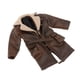 thumbnail image 3 of Prendas de abrigo de cuero PU a escala 1:12, abrigo de figura masculina, accesorios de disfraz, traje de en miniatura con solapa para, 3 of 9