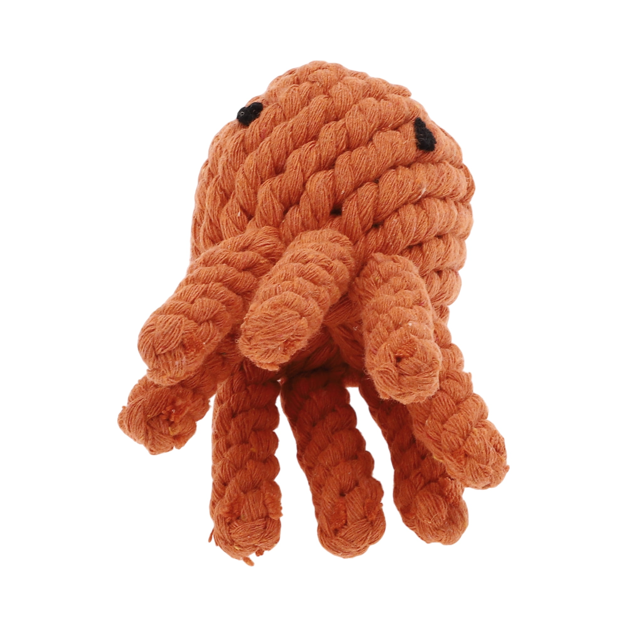 Unique Bargains Durable Cotton Teeth Cleaning Octopus Shape Dog Chew Rope Orange