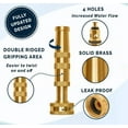 thumbnail image 4 of PURELY- Solid Brass Garden Spray Nozzle 4" Adjustable Twist Water Hose Usa Stock 2 Pack, 4 of 6