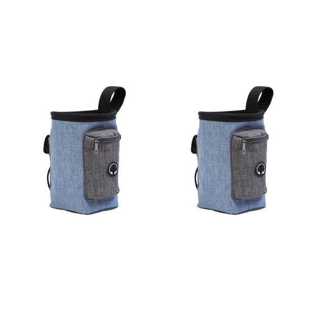 Greeniant Bolsa de entrenamiento para mascotas, riñonera para almacenamiento de pies, dispensador de bolsas para caca, riñonera ajustable para azul 2piezas