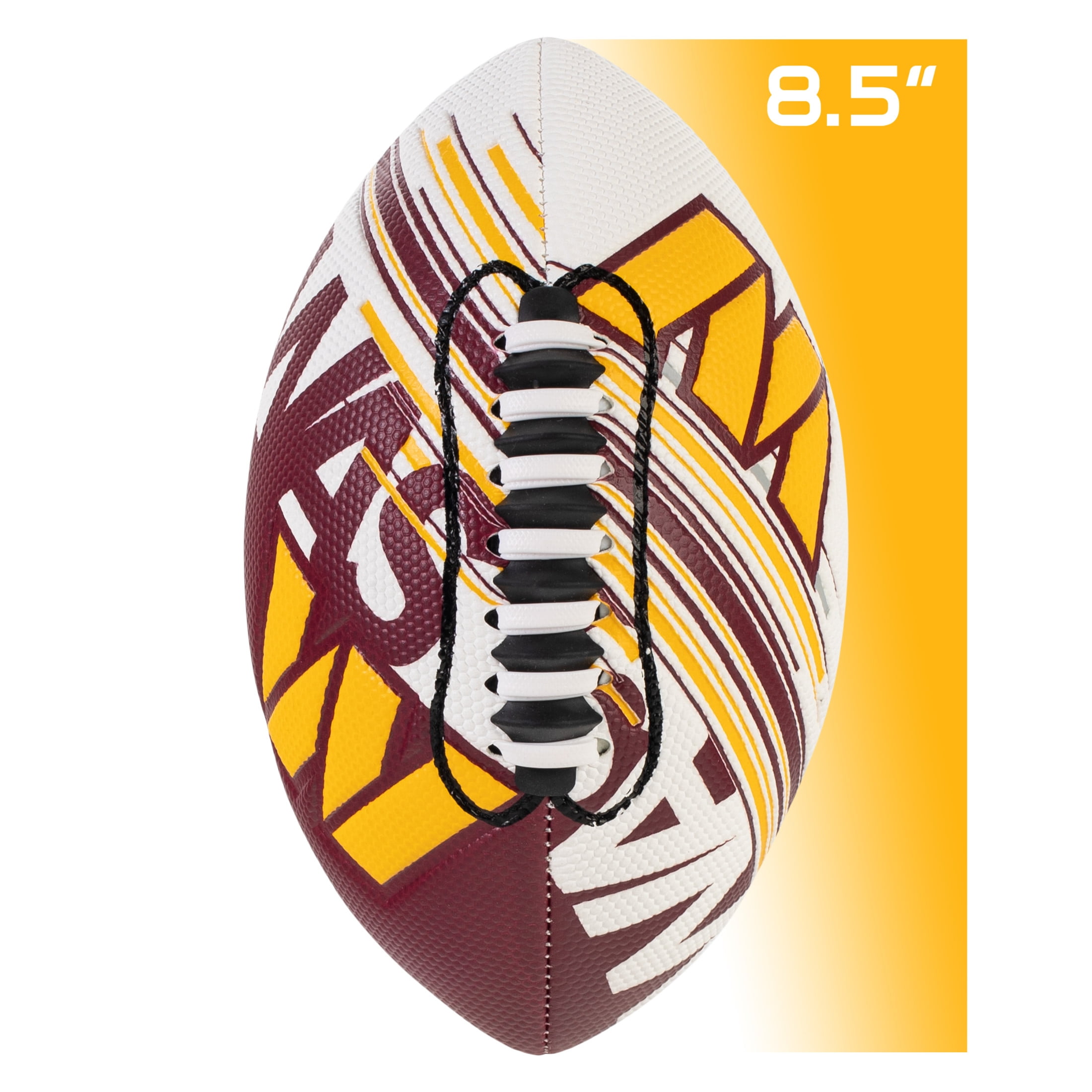 Franklin Sports NFL Washington Commanders Football - Youth Mini Football - 8.5" Football- SPACELACE Easy Grip Texture-  Perfect for Kids !