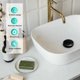 thumbnail image 3 of Tapón de desagüe para lavabo de baño, construcción de latón macizo con tratamiento de superficie negro mate, diseño emergente universal, prevención de óxido, dos capas de silicona gruesas de sellado,, 3 of 5