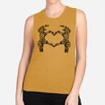 thumbnail image 2 of Skeleton Heart Hands Women's Muscle Tank X-Small Antique Gold, 2 of 5