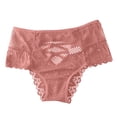 thumbnail image 3 of WRKEKC Lace Underwear for Women High Waist Bow Tie Cross Strap Bikini Panties Soft Comfort Daily Soft, 3 of 10