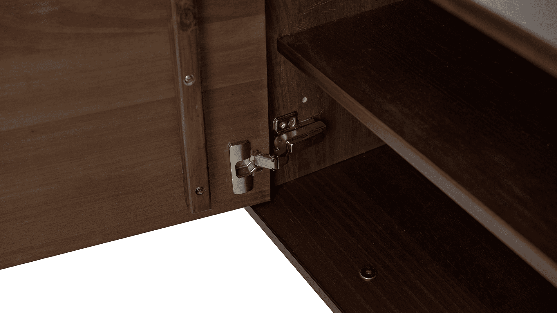 Adair 58 2-Door Solid Wood Tv Stand Walnut - for Adults and Teens