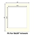 thumbnail image 2 of Cream Linen Picture Frame Mat for 22x26 Frames - Fits 18x20 Photos - 10 Mats, 2 of 7