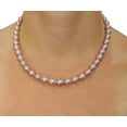 thumbnail image 3 of 9-10mm AAA Quality Round Pink Freshwater Cultured Pearl Necklace for Women in 18 Princess Length, 3 of 7