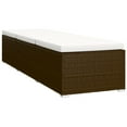 thumbnail image 5 of vidaXL Chaise Longue avec Coussin et Table à Thé en Rotin Synthétique Brun, 5 of 5