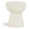 thumbnail image 1 of Meridian Furniture Avaya Table d'Appoint Intérieur / Extérieur en Béton Crème, 1 of 6