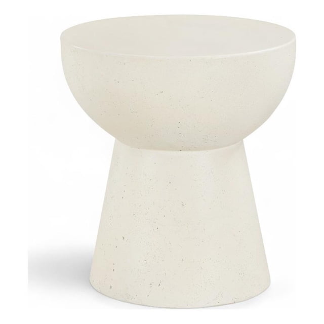Meridian Furniture Avaya Table d'Appoint Intérieur / Extérieur en Béton Crème
