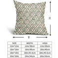 thumbnail image 3 of Sage Green Brown Floral Block Print Pillow Covers 20X20 Set of 2, Flower Pattern Spring Summer Print Decorative Throw Pillow Covers Outdoor Farmhouse Seasonal Cushion Case Couch Sofa Bed Decor, 3 of 3
