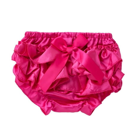 NaWent 0-2T Bloomers Newborn Toddler Kids Cotton Ruffle Shorts Diaper Cover Hot Pink 3-6 Months