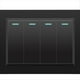 thumbnail image 5 of Interruptores Eléctricos de Pared, Interruptor de Luz de 4 Posiciones, 118 mm X 74 mm, Panel de Vidrio Templado, Interruptor de Botón Mecánico, Color Negro., 5 of 5