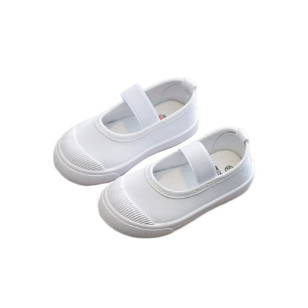 

Kesitin Children Canvas Sneakers Casual Shoes Breathable Flats Lightweight White Trainers Sport Comfort Sneaker White Style A 5C