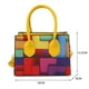 thumbnail image 3 of Bolso Bolso de hombro geométrico colorido para mujer Bolso de cuero Tote Satchel (Amarillo), 3 of 5