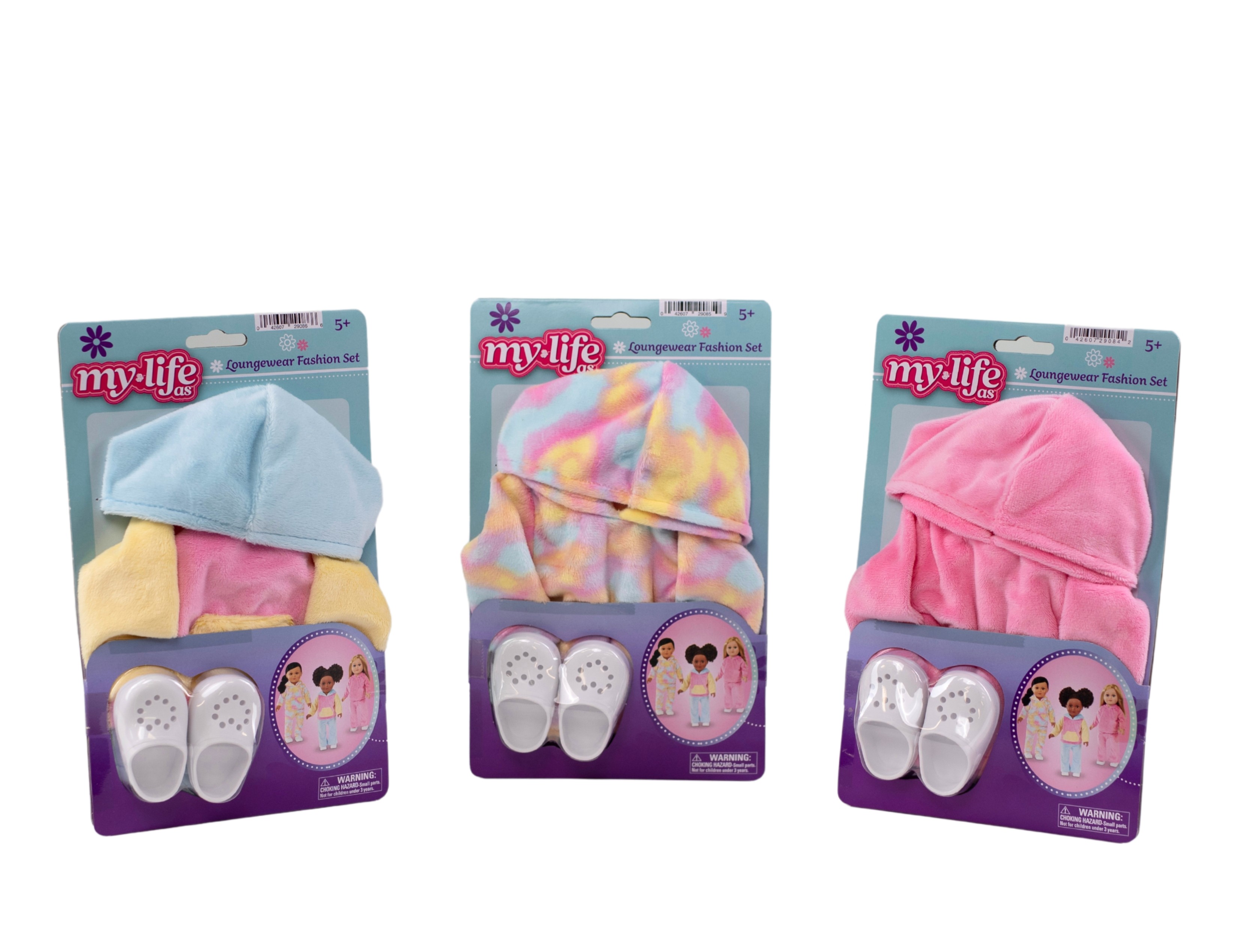 My Life As – Ensemble Détente pour Poupée de 18 pouces, 3 Pièces, Tie-dye rose, jaune et bleu