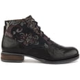 thumbnail image 2 of Josef Seibel Sanja 10 Women's Lace Up Leather Floral Ankle Boot In Navy Size 9, 2 of 6
