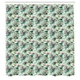 thumbnail image 2 of Ambesonne Floral Shower Curtain, Clovers in Watercolor Style, 69"Wx84"L, Dried Rose Fern Green, 2 of 4