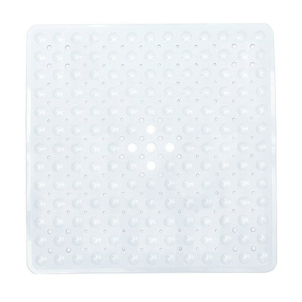 Square Bath Shower Tub Mat 21 x 21 in NonSlip Stall Mat with Suction