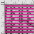 thumbnail image 1 of oneOone Tissu Polyester Lycra Rayé Ikat Imprimé au Mètre 56 Pouces de Large, 1 of 1