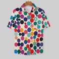DNAGSB Dotted Pattern46 Mens Casual Shirts, Casual Mens Summer Shirts