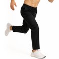 thumbnail image 3 of Puztloy Sweatpants for Men, Quick-Dry Mens Sweatpants Drawstring Casual Trousers, Loose Fit Comfortable Stylish Men's Pants, Black, 3 of 7