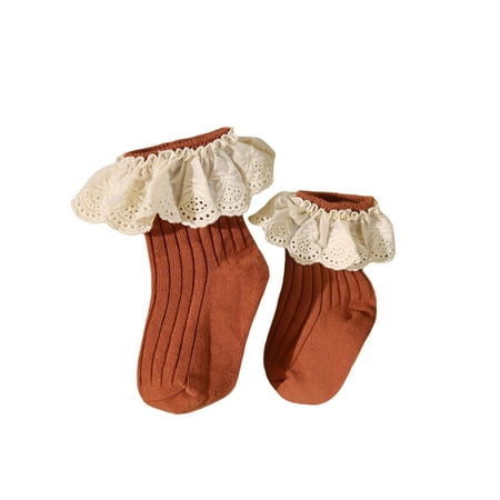 

Bmnmsl Kid Ribbed Sock Pair Solid Color Middle Length Stockings