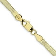 thumbnail image 4 of 10k Yellow Gold 3mm Silky Herringbone Chain Necklace Pendant Charm, 4 of 9