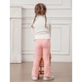 thumbnail image 3 of 2-Pack Toddler Girls Flare Leggings: Cotton Bell Bottom Trousers with Elastic Waist, Durable for Playtime, 3 of 5