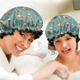 thumbnail image 6 of Shower Caps,Chihuahua and Footprints Waterproof Shower Cap for Women 4 Pieces,Double Reusable Hair Cover for Shower PEVA Elastic Stretch Hem, 6 of 7