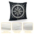 thumbnail image 4 of COMIO Ocean Theme Blue Pillow Covers ,with Compass Pattern Coastal Sailing Cushion Covers Nautical Beach Decorative Pillowcases for Sofa/Couch, 4 of 5