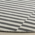 thumbnail image 3 of SAFAVIEH Montauk Raeyln Geometric Cotton Area Rug, Ivory/Grey, 8' x 8' Round, 3 of 8