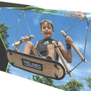 Trelines: Treboard Surfin Swing - Skateboard Inspired Swing Deck, Rope Suspended, Twist-Turn-Perform Stunts, Sit Or Stand, Outdoor, Adults & Kids 5+