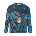 thumbnail image 4 of Nmnitkp Long Sleeve Shirt Trendy and Fashionable Graphic Mens Hipster Hip Hop Ripped Round Hemline Pattern Print T Shirt & ​​Soft and Skin-Friendly Men's Long Sleeve Shirt （Plus Size）, 4 of 4