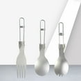 thumbnail image 3 of Outdoor Folding Fork Spoon Spork Dinnerware Tool Portable Travel Camping Picnic Tableware Tools, 3 of 7