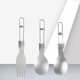thumbnail image 2 of Al aire libre plegable tenedor cuchara Spork vajilla herramienta portátil viaje Camping, 2 of 7